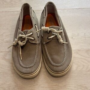 Sperry Kids Tan Canvas Boat Shoes